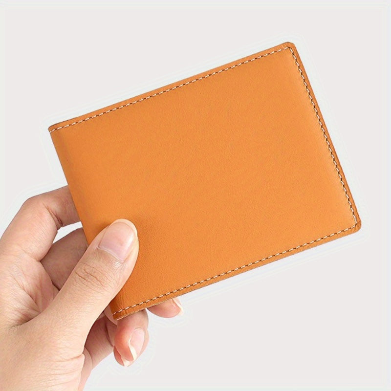 Carteira de pele genuína premium para homem, estilo empresarial, porta-cartões, porta-cartão de identificação, porta-cartão de condutor, porta-cartão de crédito, pele de camada superior, acessório de carteira