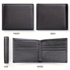 Carteira Retro Crazy Horse em Pele 6 Compartimentos para Cartões Fina Premium em Pele com Clipe para Dinheiro em Pele Nappa Carteira de Cartão de Crédito Clipe em Pele Padrão Crocodilo Carteira de Alta Qualidade