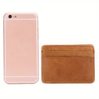 Carteiras de Couro Genuíno para Homem e Mulher, Feitas de Couro Encerado, Com Porta-Cartões de Crédito e Porta-Moedas Vintage em Pele de Vaca, Perfeitas para Presentes de Black Friday, Natal e Ação de Graças