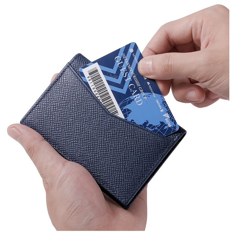 Carteira Masculina Ultra-Fina Feita de Genuína, Projetada para Várias Cartões e com Proteção Anti-Roubo