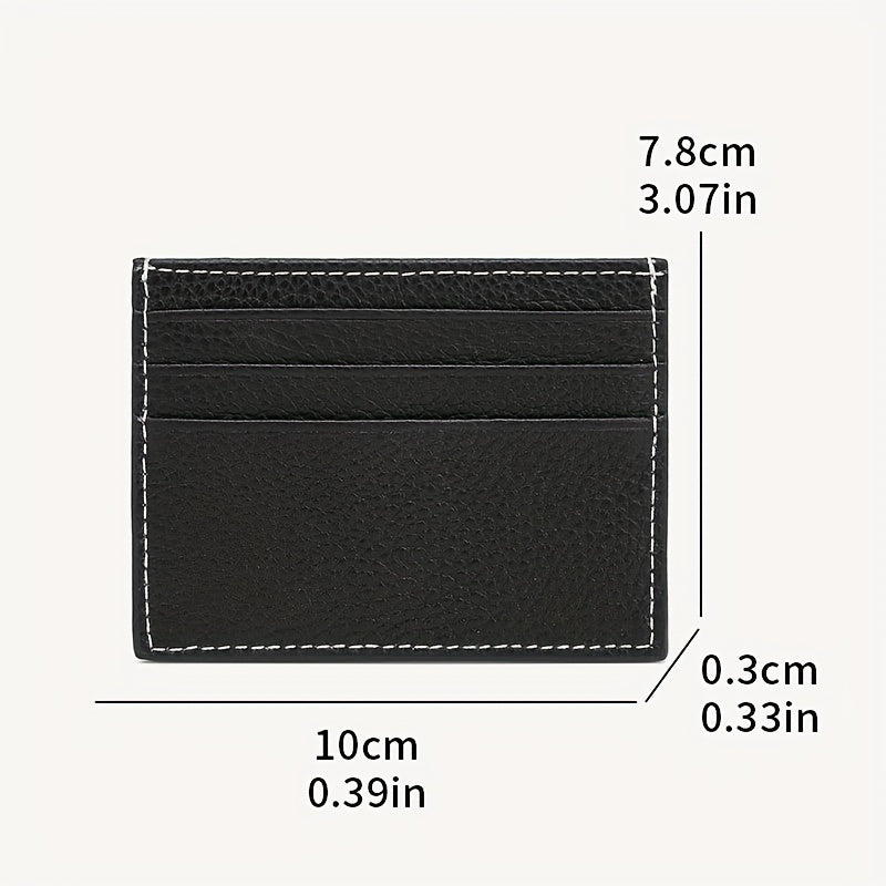 Porta-Cartões Unissex em Couro Legítimo, Estojo para Cartões de Crédito e Cartões de Visita, Design Minimalista, Couro Bovino de Alta Qualidade, Ideal para Uso Diário e Profissional, Presente de Negócios Perfeito, Melhor Presente para Homens