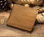 Carteira Masculina em Couro Legítimo, Estilo Vertical Ultra Fino e Curto, Porta-Cartões/ID/Moedas, Cor Sólida, Presente Ideal para Ação de Graças, Dia dos Pais, Natal e Dia dos Namorados