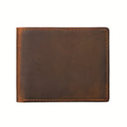 Carteira Masculina Vintage de Couro Genuíno de Luxo Leve com Gravação de Letras DIY, Logotipo, Interior de Nylon e Compartimentos Multifuncionais para Cartões