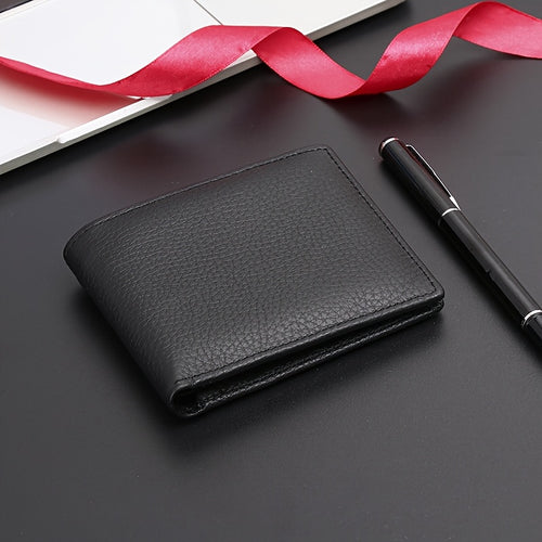 Carteira de Couro Genuíno para Homens - Estilo Executivo