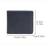 Carteira Masculina em Couro Legítimo com Fecho de Pressão - Porta-Cartões e Bolso para Dinheiro em Couro Bovino de Alta Qualidade, Cor para Uso Diário - Organizador de Dinheiro Durável e Estiloso para Uso Casual