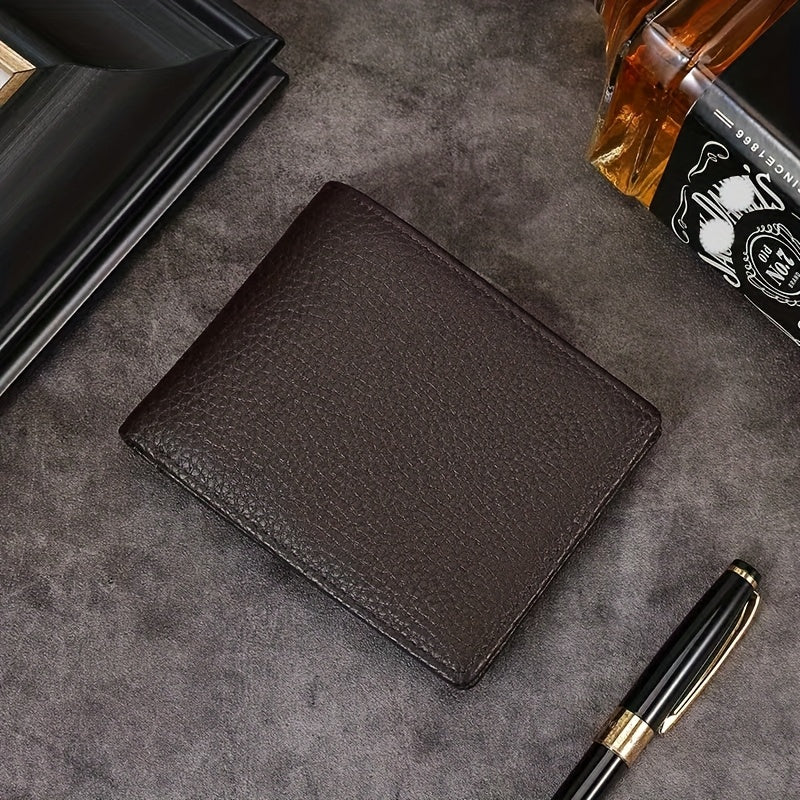 Carteira de Couro Genuíno para Dólares Americanos, Perfeita Como Presente de Natal. Inclui um Porta-Cartões de Crédito e um Bolso com Zíper para Moedas, juntamente com um Compartimento Interno com Zíper