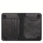 HUMERPAUL Porta-Cartões Masculino em Couro Legítimo, Carteira de Passaporte Casual de Negócios em Couro Bovino de Alta Qualidade, Estojo Protetor Multifuncional de Grande Capacidade