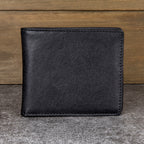 Carteira Masculina em Couro Legítimo com Fecho de Pressão - Porta-Cartões e Bolso para Dinheiro em Couro Bovino de Alta Qualidade, Cor para Uso Diário - Organizador de Dinheiro Durável e Estiloso para Uso Casual