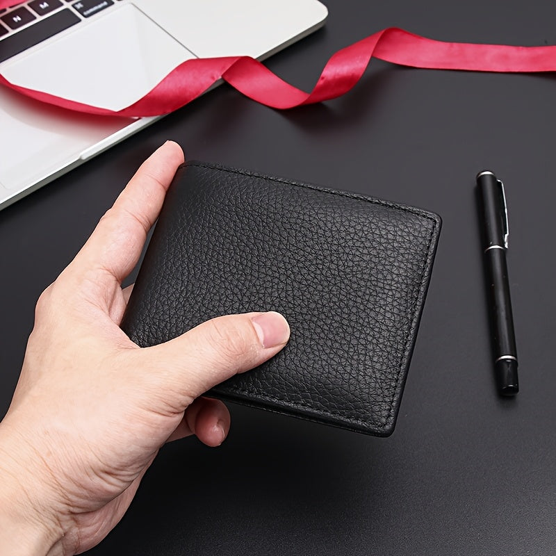 Carteira de Couro Genuíno para Homens - Estilo Executivo