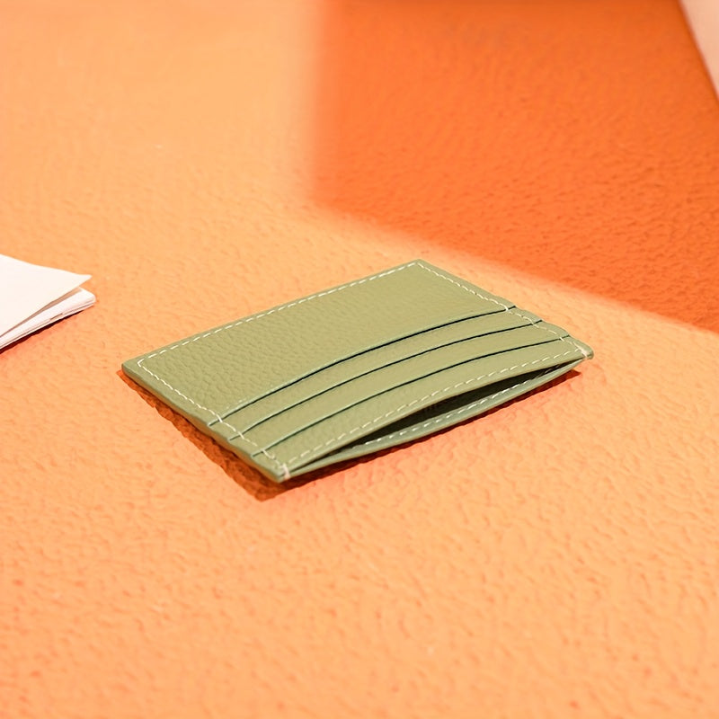 Porta-Cartões Unissex em Couro Legítimo, Estojo para Cartões de Crédito e Cartões de Visita, Design Minimalista, Couro Bovino de Alta Qualidade, Ideal para Uso Diário e Profissional, Presente de Negócios Perfeito, Melhor Presente para Homens
