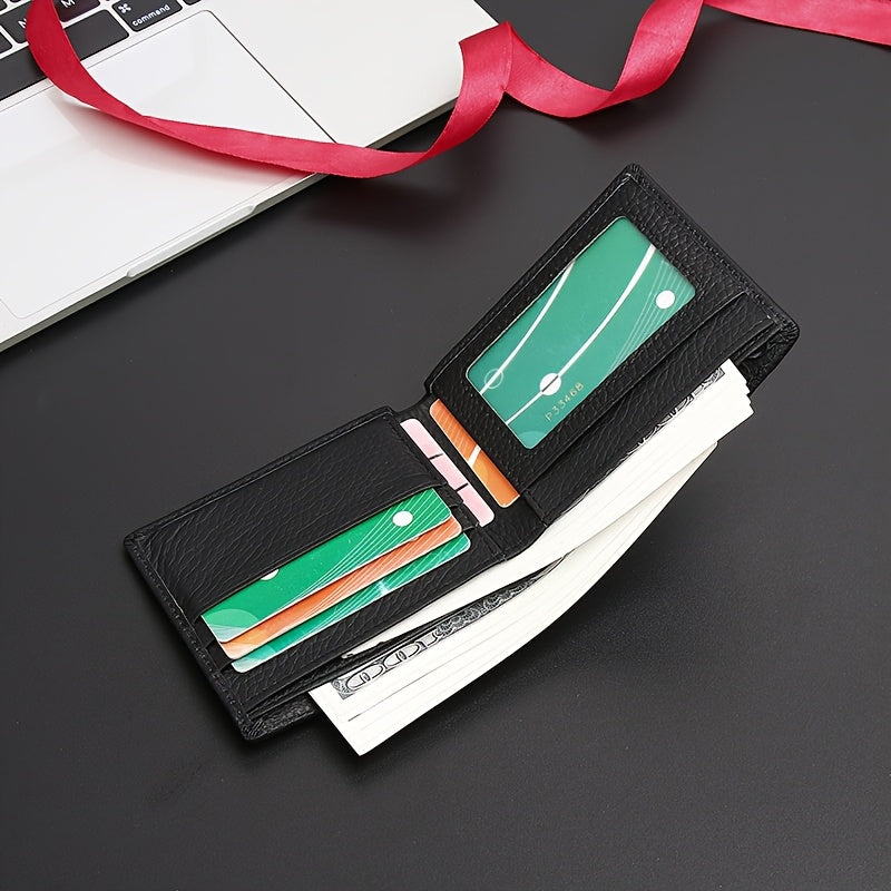 Carteira de Couro Genuíno para Homens - Estilo Executivo