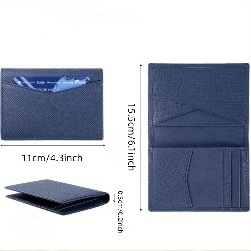 Carteira Masculina Ultra-Fina Feita de Genuína, Projetada para Várias Cartões e com Proteção Anti-Roubo