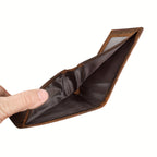 Carteira Masculina Vintage de Couro Genuíno de Luxo Leve com Gravação de Letras DIY, Logotipo, Interior de Nylon e Compartimentos Multifuncionais para Cartões