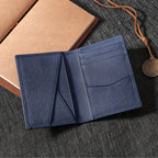 Carteira Masculina Ultra-Fina Feita de Genuína, Projetada para Várias Cartões e com Proteção Anti-Roubo