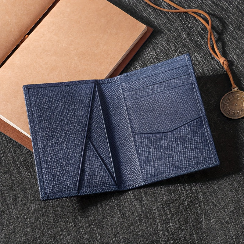 Carteira Masculina Ultra-Fina Feita de Genuína, Projetada para Várias Cartões e com Proteção Anti-Roubo