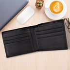 1 Carteira Minimalista Masculina Feita de Pele de Vaca de Camada Superior, Porta-Cartões Preto com Múltiplos Compartimentos para Cartões de Crédito, um Presente Perfeito para o Dia dos Namorados para