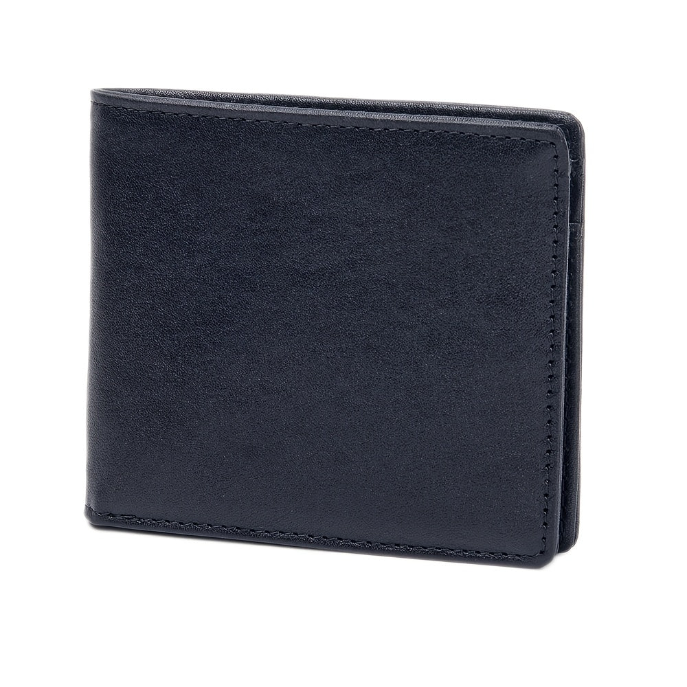 Carteira Masculina em Couro Legítimo com Fecho de Pressão - Porta-Cartões e Bolso para Dinheiro em Couro Bovino de Alta Qualidade, Cor para Uso Diário - Organizador de Dinheiro Durável e Estiloso para Uso Casual