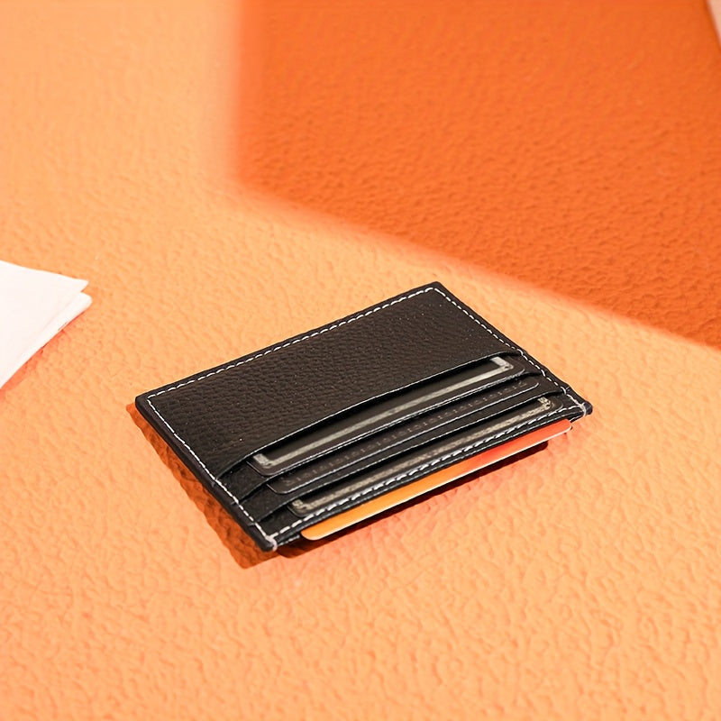 Porta-Cartões Unissex em Couro Legítimo, Estojo para Cartões de Crédito e Cartões de Visita, Design Minimalista, Couro Bovino de Alta Qualidade, Ideal para Uso Diário e Profissional, Presente de Negócios Perfeito, Melhor Presente para Homens