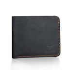 Carteira Masculina Vintage de Couro Crazy Horse da COWATHER - Marrom Café Elegante, Sem Forro, Design Curto e Fashion