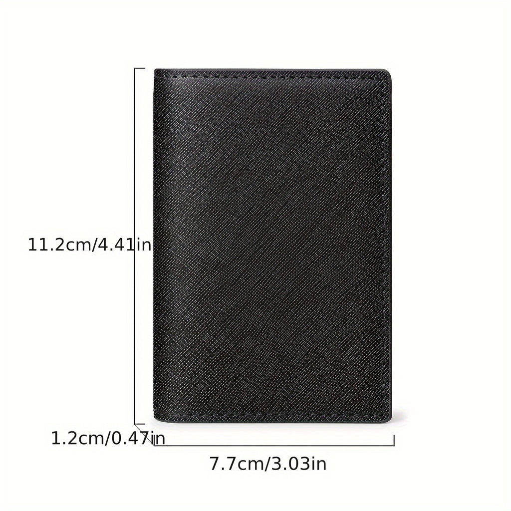Porta-cartões de crédito masculino de couro legítimo dobrável, com bloqueio RFID e proteção antifurto contra skimming, porta-cartões de visita de couro legítimo, estojo para cartões de visita, clipe para cartão, porta-cartão bancário