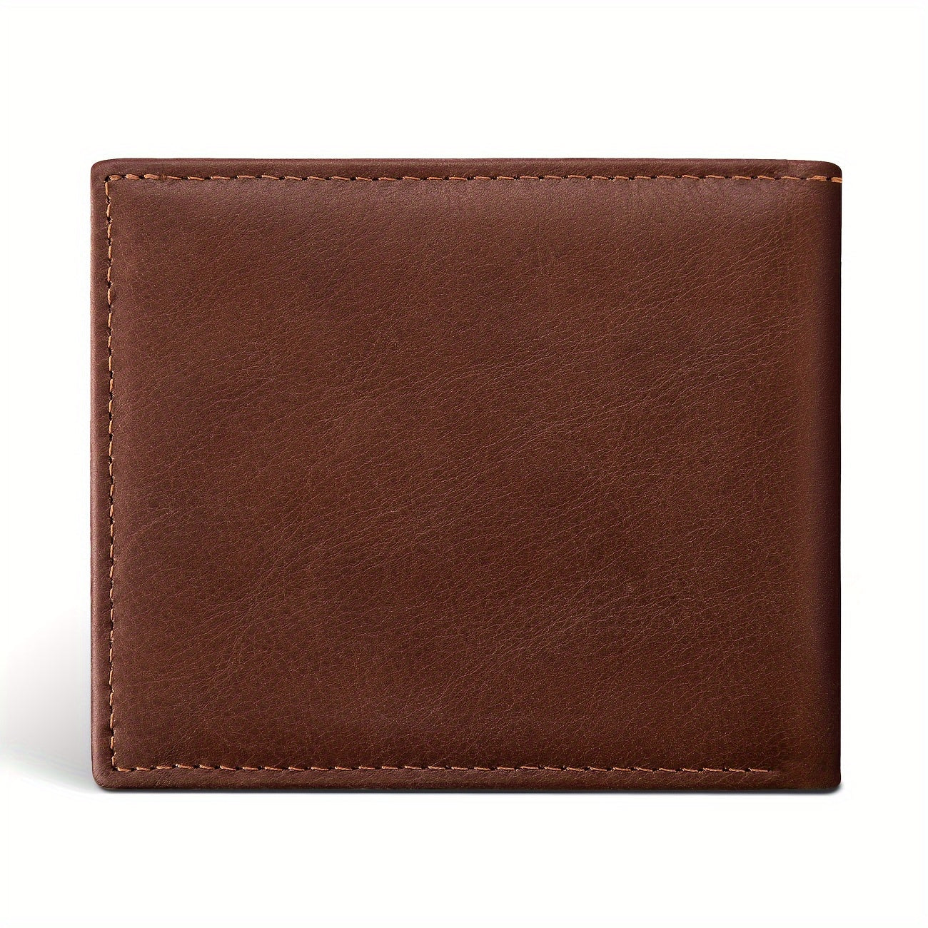 Carteira Premium de Couro Bovino Integral de Flor Completa com Proteção RFID, Carteira de 2 Dobras em Couro de Camada Superior Estilo Vintage com Vários Compartimentos para Cartões