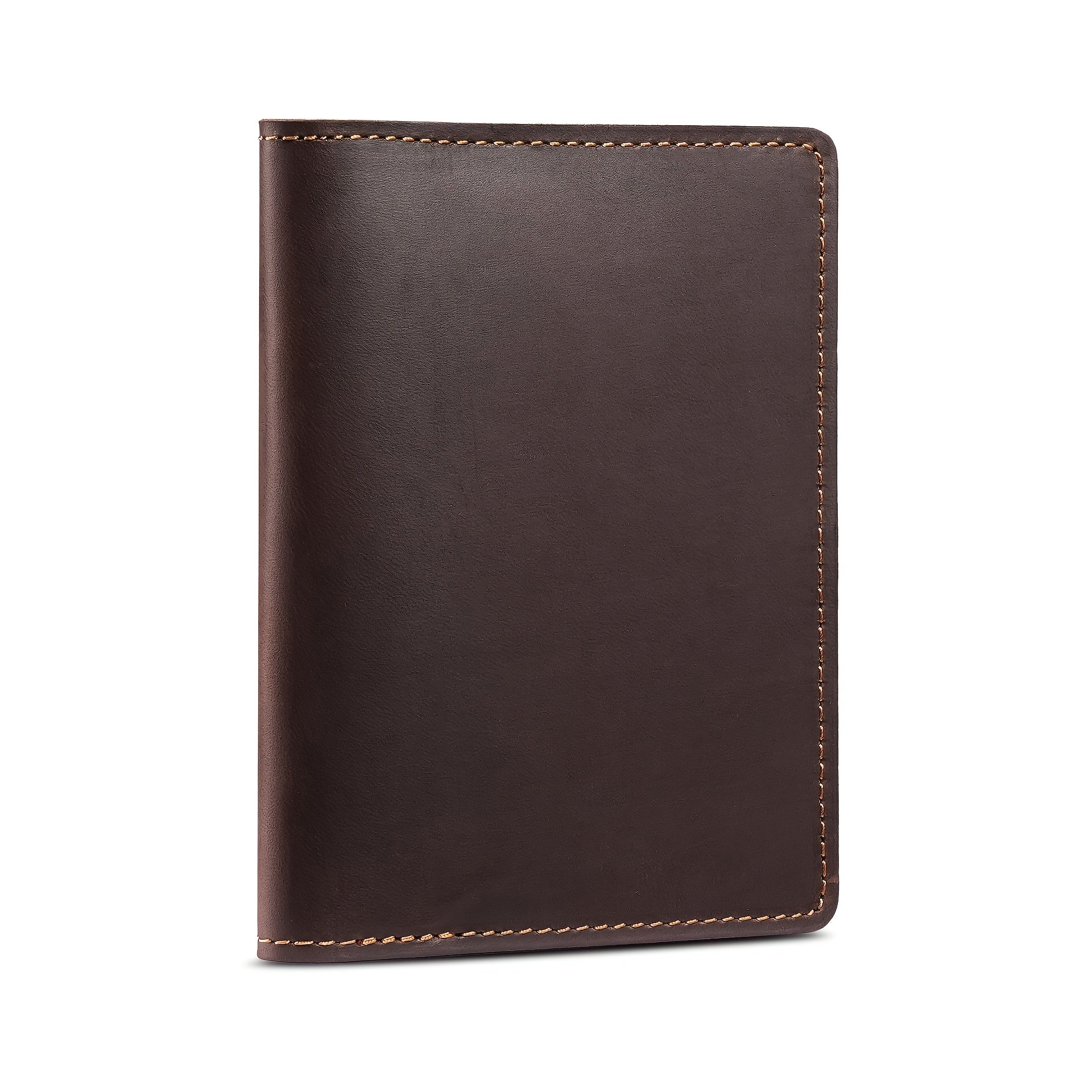 Este Carteira RFID Slim, de Inspiração Vintage, é Feita de Pele de Vaca de Alta Qualidade. Serve Três Fins, Acomodando a Sua Identificação, Cartões Bancários, Cartões de Crédito, Cartão de Condução e Matrícula do Veículo.