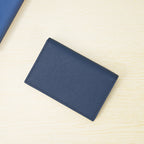 Porta-cartões de crédito masculino de couro legítimo dobrável, com bloqueio RFID e proteção antifurto contra skimming, porta-cartões de visita de couro legítimo, estojo para cartões de visita, clipe para cartão, porta-cartão bancário