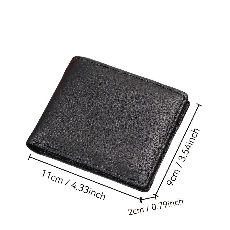 Carteira de Couro Genuíno para Homens - Estilo Executivo