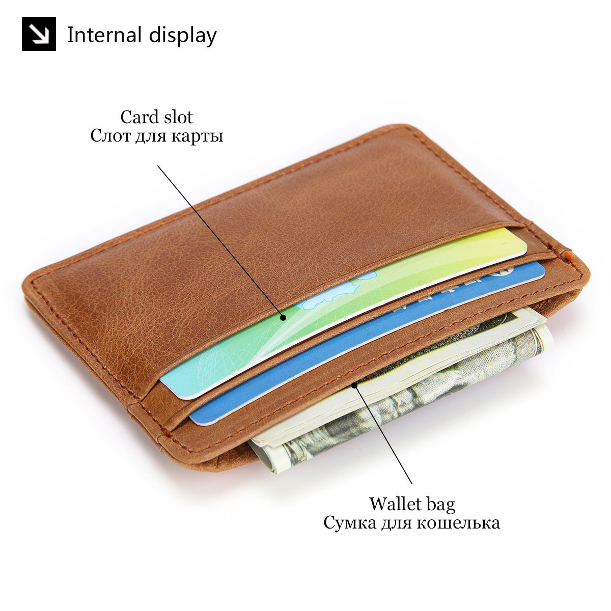 Carteiras de Couro Genuíno para Homem e Mulher, Feitas de Couro Encerado, Com Porta-Cartões de Crédito e Porta-Moedas Vintage em Pele de Vaca, Perfeitas para Presentes de Black Friday, Natal e Ação de Graças