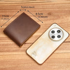 1 unidade Carteira Masculina Vintage em Couro Legítimo, Porta-Moedas em Couro Bovino de Primeira Qualidade, Porta-Cartões em Couro Crazy Horse