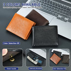 Carteira de Couro Genuíno com Relevo, Carteira Curta de Couro Bovino com Dobradura Dupla e Estampas Florais, 7 Compartimentos, 2 Compartimentos para Dinheiro, 1 Compartimento para Moedas, Recomendação de Presente de Aniversário