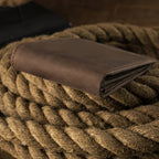 Carteira Masculina em Couro Crazy Horse Reparável, Carteira Masculina em Couro Crazy Horse de Alta Qualidade, Carteira de Negócios Horizontal Triplo Dobrável em Couro Genuíno, Carteira Casual Vintage em Couro